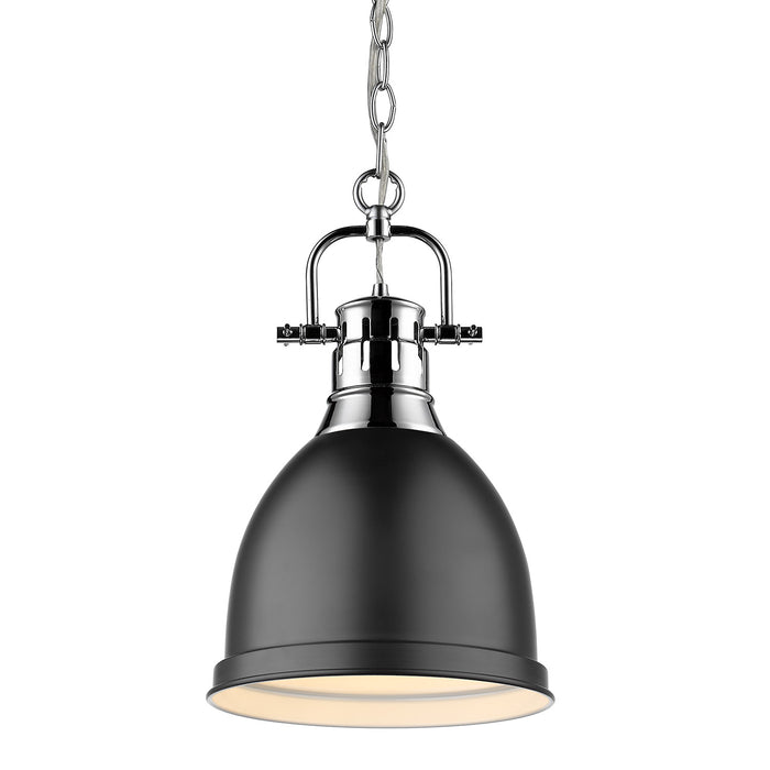Duncan Small Pendant with Chain in Chrome