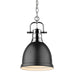 Duncan Small Pendant with Chain in Chrome