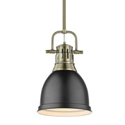 Duncan Small Pendant with Rod in Aged Brass