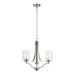 Elmwood Park Three Light Chandelier in Brushed Nickel