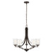 Elmwood Park Five Light Chandelier in Bronze
