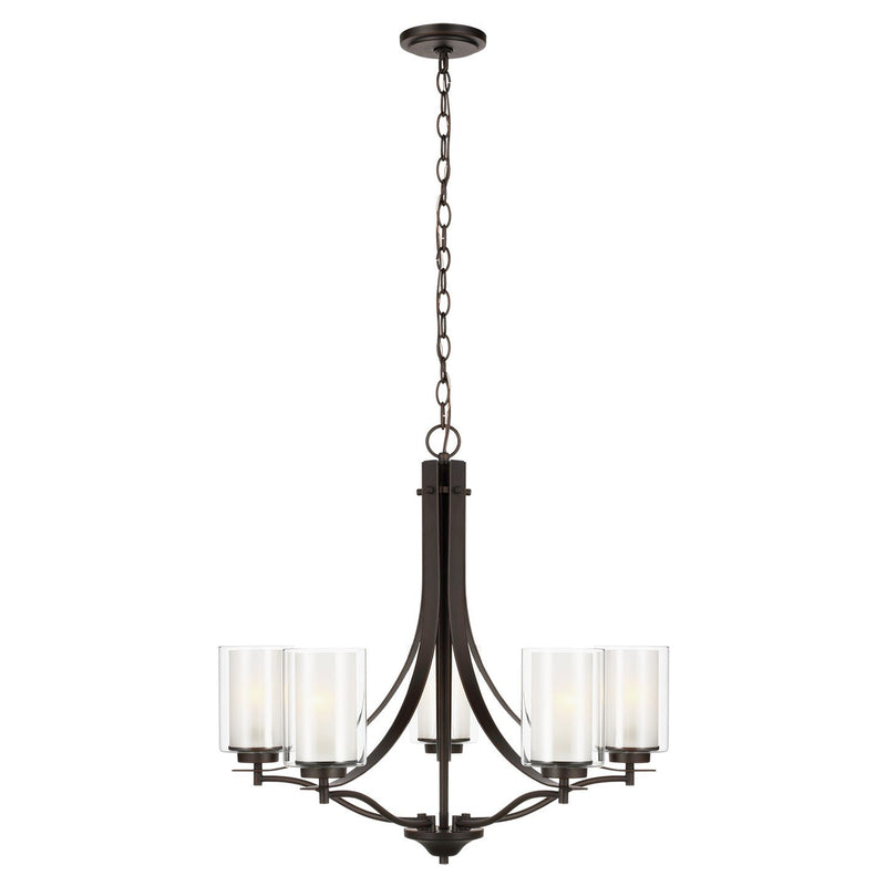 Elmwood Park 5-Light Chandelier in Bronze
