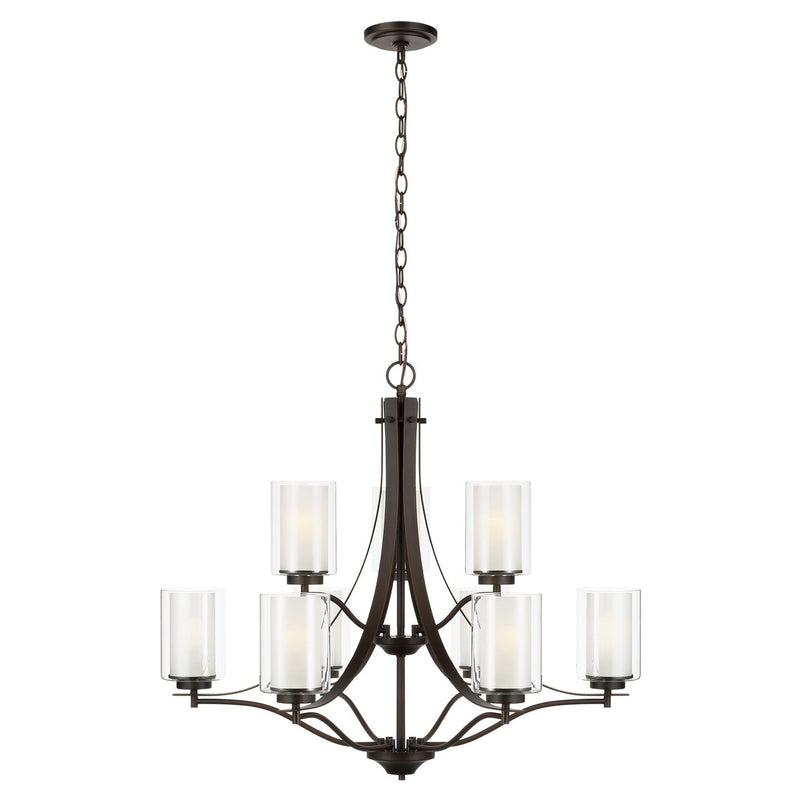 Elmwood Park 9-Light Chandelier in Bronze