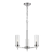 Zire 3-Light Chandelier in Chrome with Clear Glass - Lamps Expo