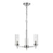 Zire 3-Light Chandelier in Chrome with Clear Glass - Lamps Expo
