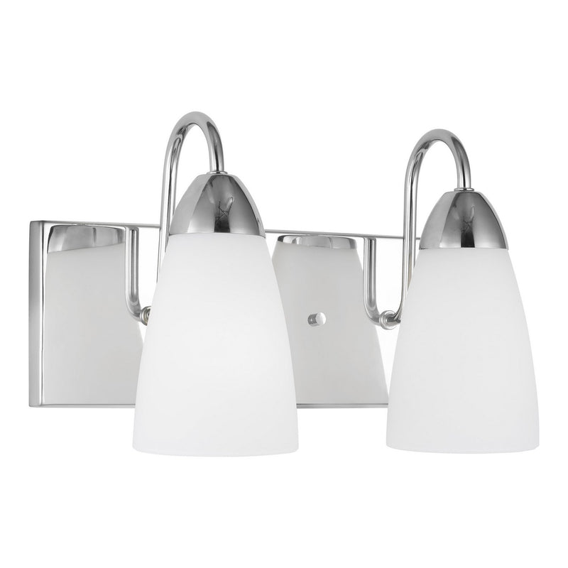 Seville 2-Light Bath Vanity Light in Chrome