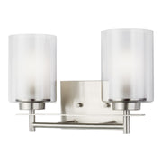 Elmwood Park 2-Light Bath Vanity Light in Brushed Nickel