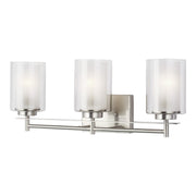 Elmwood Park 3-Light Bath Vanity Light in Brushed Nickel