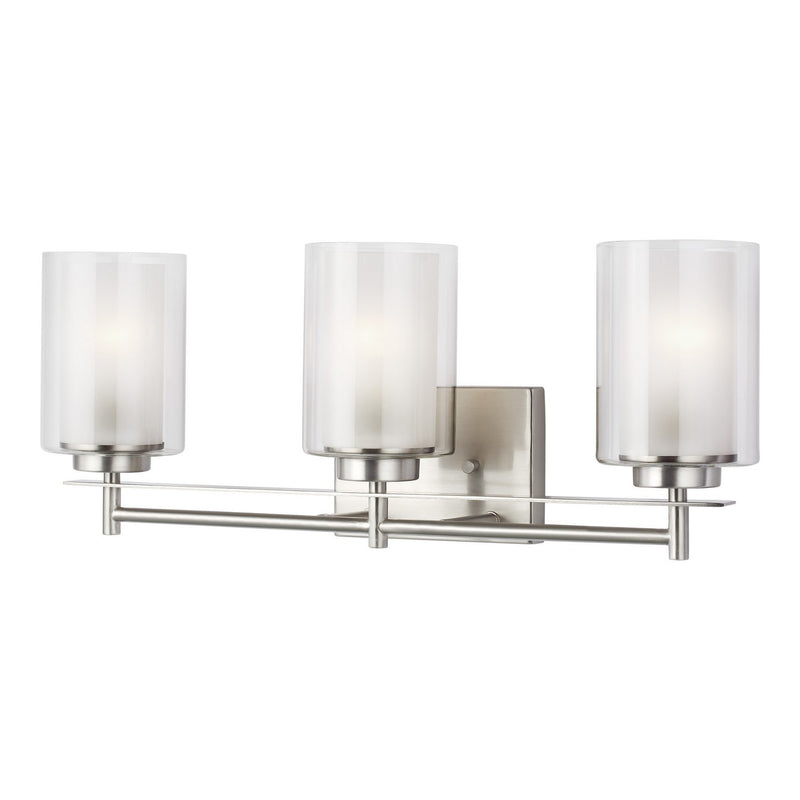 Elmwood Park 3-Light Bath Vanity Light in Brushed Nickel