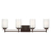 Elmwood Park Four Light Wall/ Bath in Bronze