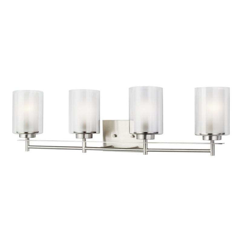 Elmwood Park 4-Light Bath Vanity Light in Brushed Nickel