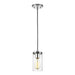 6190301-05- Zire 1-Light Mini-Pendant in Chrome with Clear Glass by Visual Comfort Studio