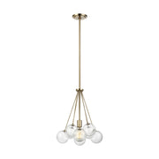 Bronzeville Medium Pendant in Satin Brass