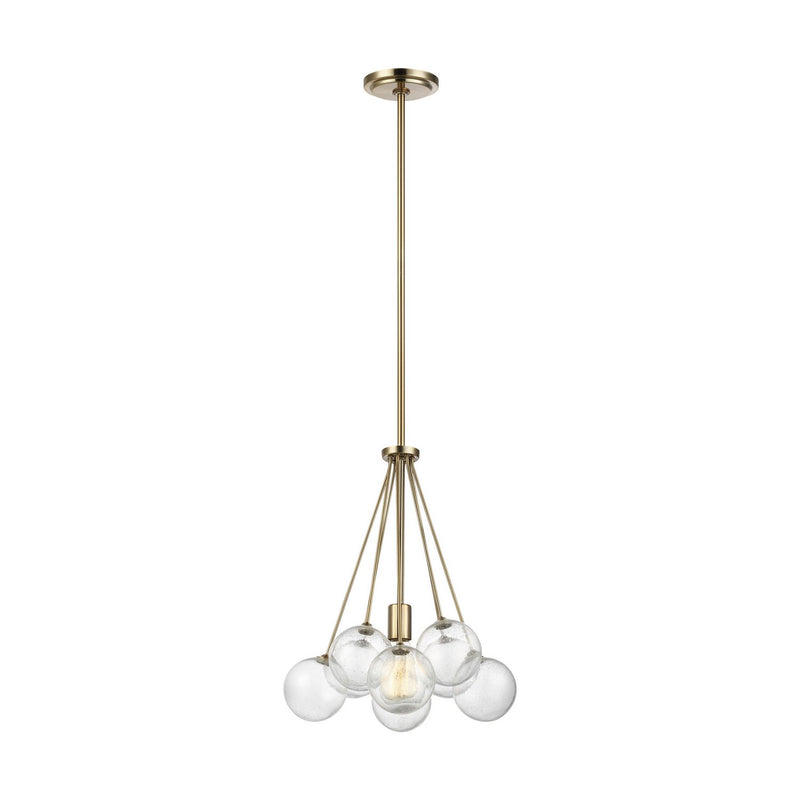 Bronzeville Medium Pendant in Satin Brass