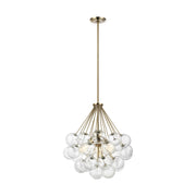 Bronzeville 3-Light Large Pendant in Satin Brass