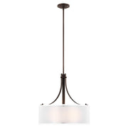 Elmwood Park 3-Light Drum Pendant in Bronze