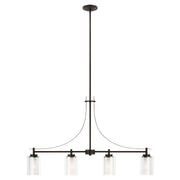 Elmwood Park 40" 4-Light Chandelier in Bronze