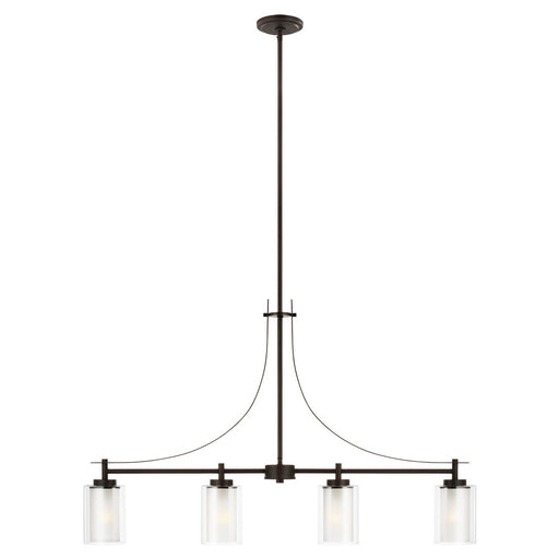 Elmwood Park 40" 4-Light Chandelier in Bronze