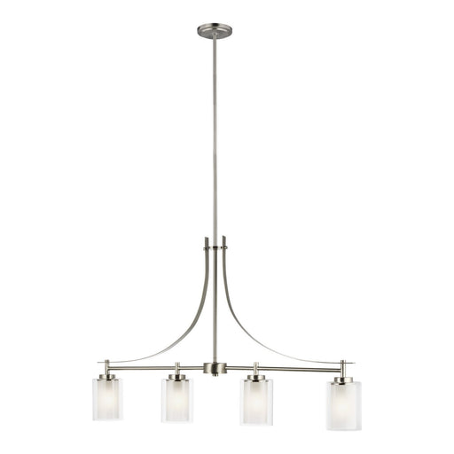 Elmwood Park 40" 4-Light Chandelier in Brushed Nickel