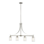 Elmwood Park 40" 4-Light Chandelier in Brushed Nickel