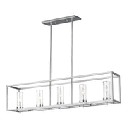Zire 5-Light Linear Pendant in Chrome