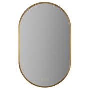 Pildora 20" x 32" LED Capsule Mirror in Brushed Brass