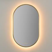 Pildora 20" x 32" LED Capsule Mirror in Brushed Brass