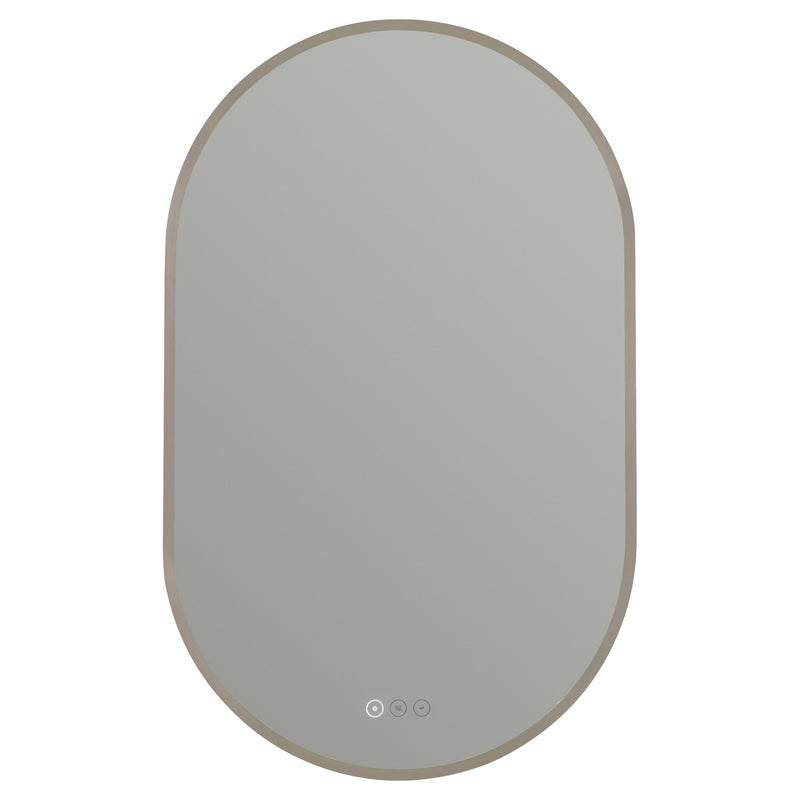 Pildora 20" x 32" LED Capsule Mirror in Satin Nickel