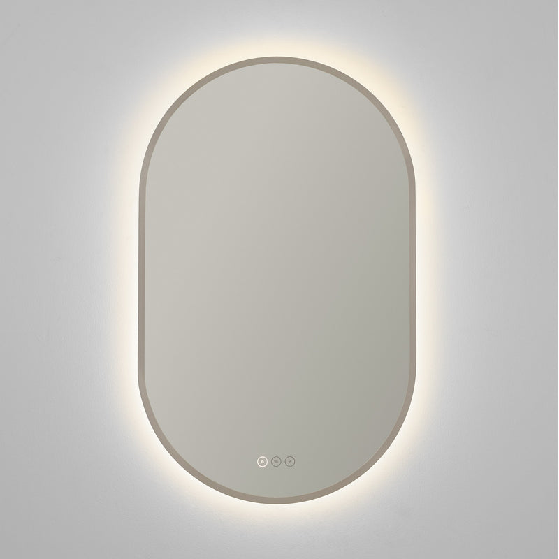 Pildora 20" x 32" LED Capsule Mirror in Satin Nickel