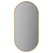 Pildora 21" x 42" LED Capsule Mirror in Brushed Brass