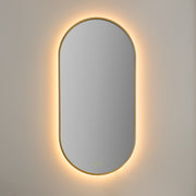 Pildora 21" x 42" LED Capsule Mirror in Brushed Brass