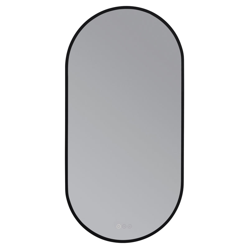 Pildora 21" x 42" LED Capsule Mirror in Matte Black