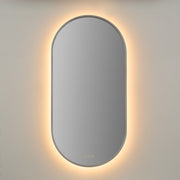 Pildora 21" x 42" LED Capsule Mirror in Satin Nickel