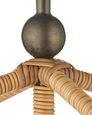 Denison Medium Outdoor Lantern in Natural / Bronze / Frosted White