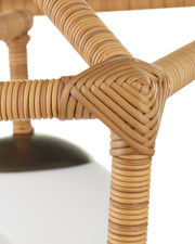 Denison Rectangular Outdoor Lantern in Natural / Bronze / Frosted White
