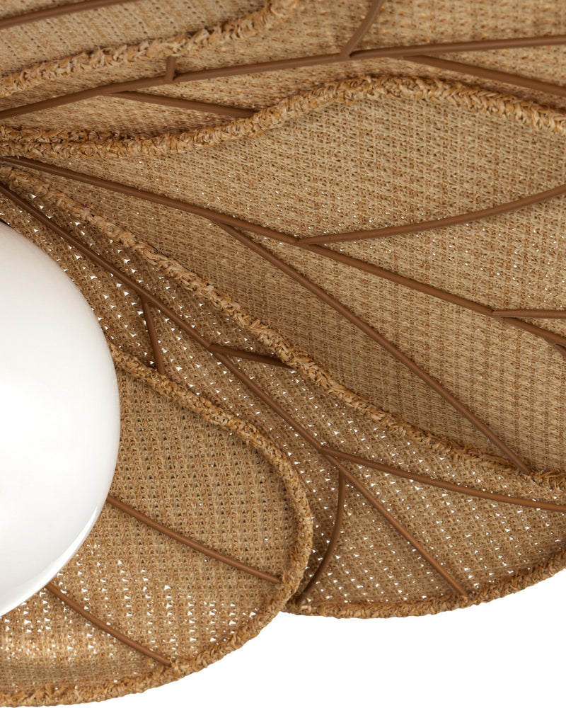 Cabo Petal Outdoor Pendant in Natural / Cream / White