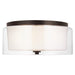 Elmwood Park Two Light Flush Mount in Bronze