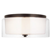 Elmwood Park 2-Light Flush Mount in Bronze