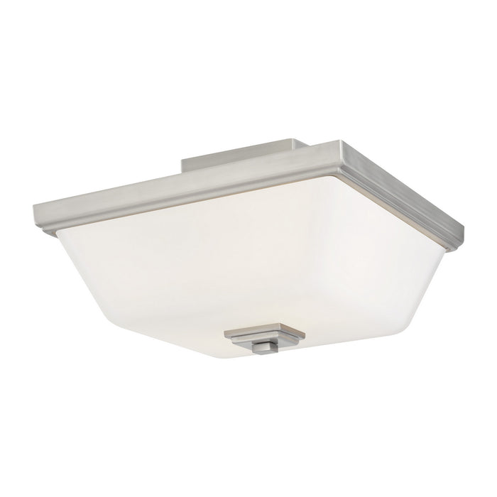 Ellis Harper Two Light Semi-Flush Mount in Brushed Nickel