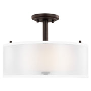 Elmwood Park 2-Light Semi-Flush Mount in Bronze