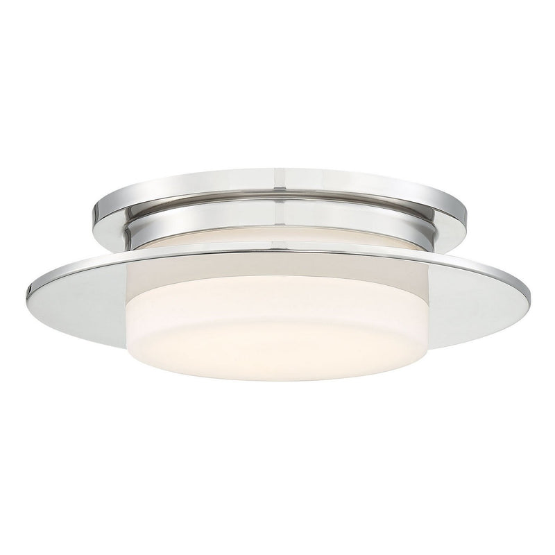 Press LED Flush Mount in Polished Nickel