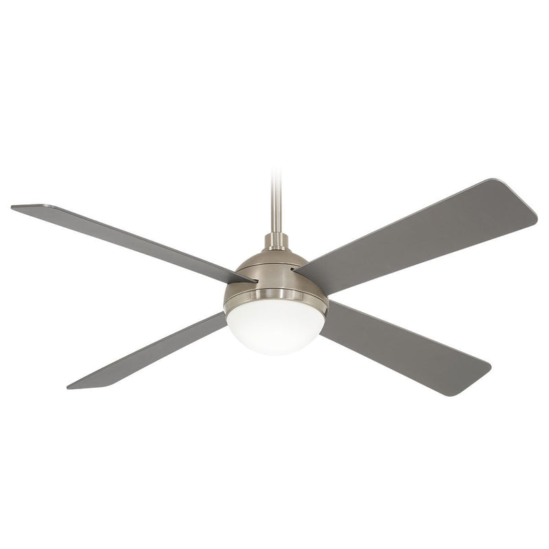 Orb 54" LED Ceiling Fan in Brushed Steel with Brushed Nickel / Silver