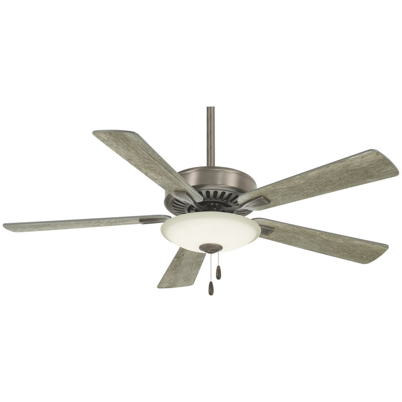 Contractor Uni-Pack 52" LED Ceiling Fan in Burnished Nickel / Savannah Gray