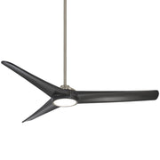 Timber 68" LED Ceiling Fan in Brushed Nickel with Coal Blades