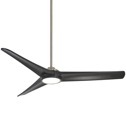 Timber 68" LED Ceiling Fan in Brushed Nickel with Coal Blades