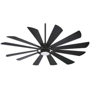 Windmolen 65" Outdoor LED Ceiling Fan in Coal / Coal Ashwood