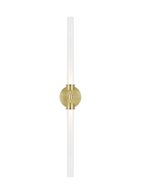 Linger 2-Light Bath Vanity Light in 2-Light Vanity Natural Brass