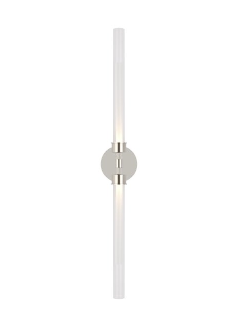 Linger 2-Light Bath Vanity Light in 2-Light Vanity Polished Nickel