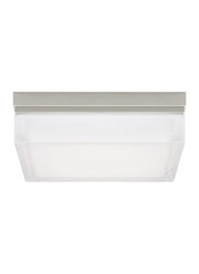 Boxie Large Flush Mount in Large Satin Nickel