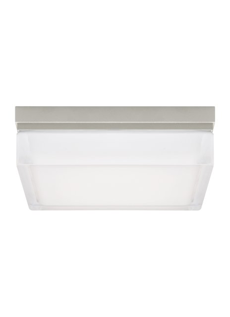 Boxie Large Flush Mount in Large Satin Nickel
